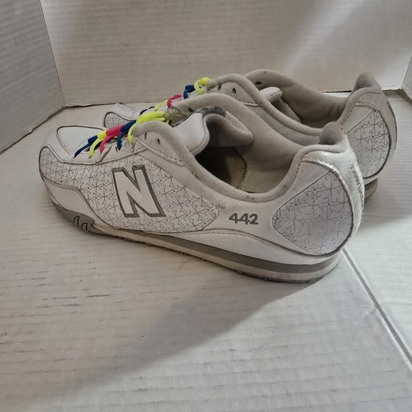 New Balance Shoes Womens 10 442 Training Sneakers White EasyLace Up Low CW442WSP - Picture 4 of 7